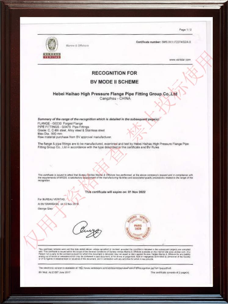 Certificado Bureau Veritas